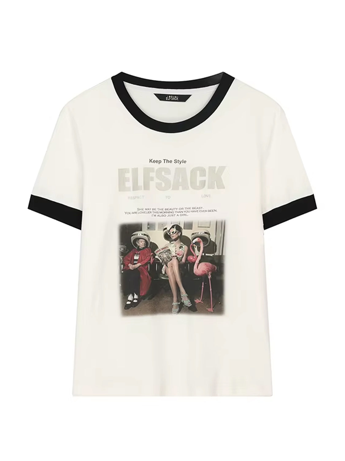 ヴィンテージ風フォトリンガーTシャツ