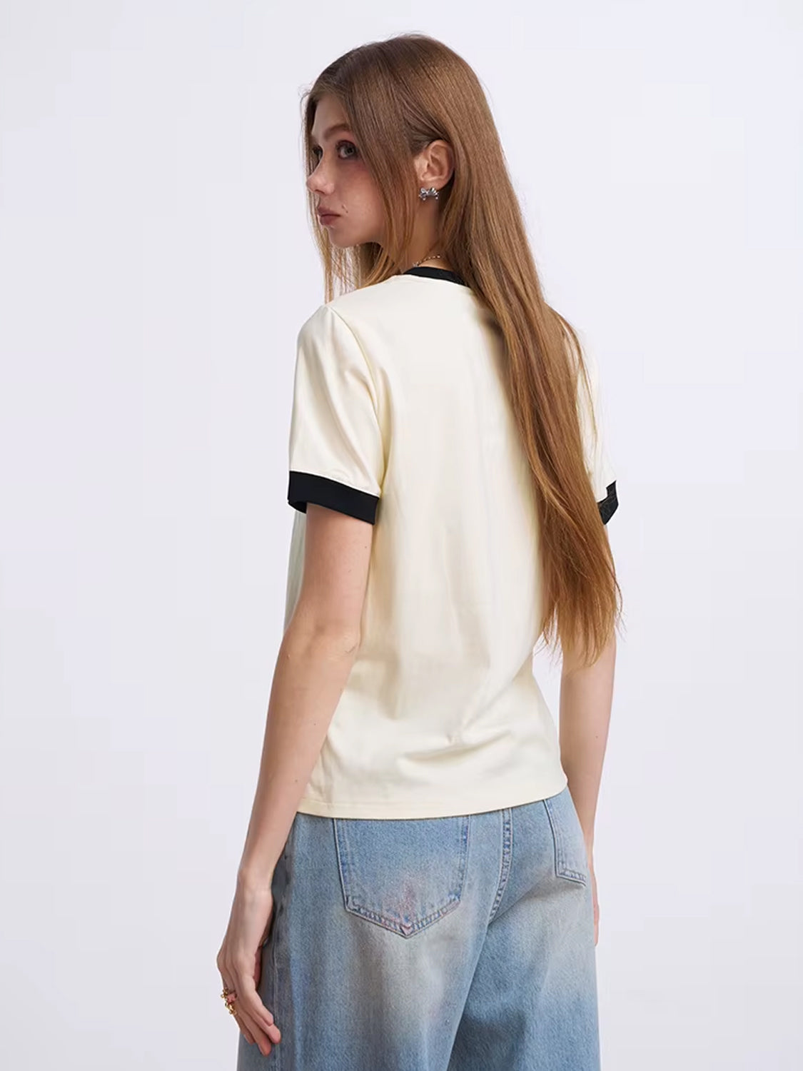 ヴィンテージ風フォトリンガーTシャツ