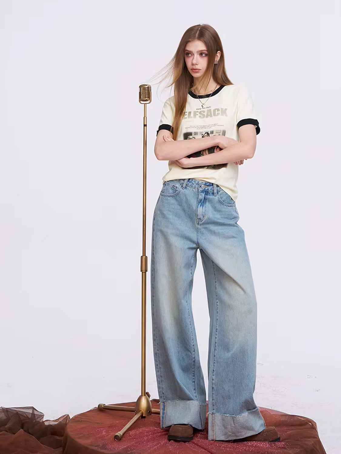 ヴィンテージ風フォトリンガーTシャツ