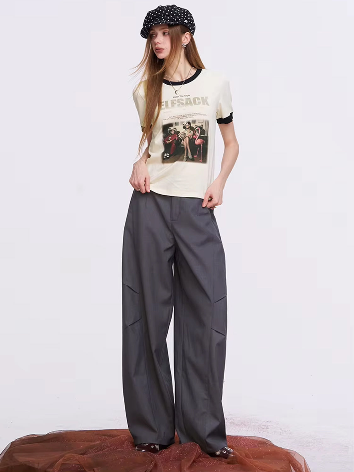 ヴィンテージ風フォトリンガーTシャツ