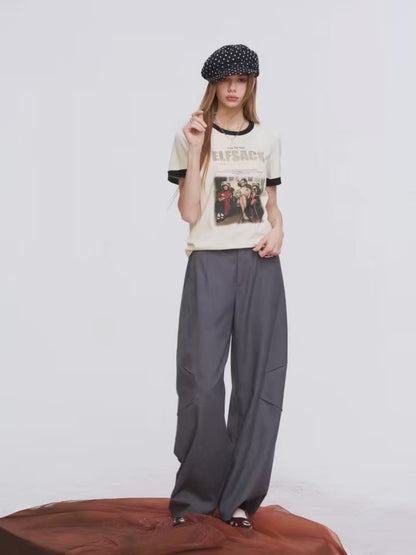 ヴィンテージ風フォトリンガーTシャツ